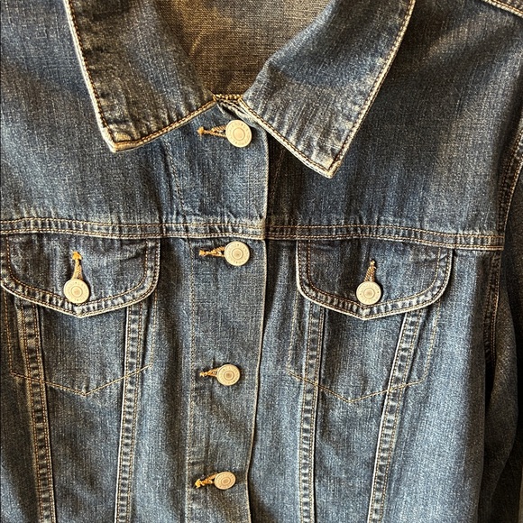 Lands' End Dark Blue Denim Jacket - Size L (14/16) - Picture 4 of 8